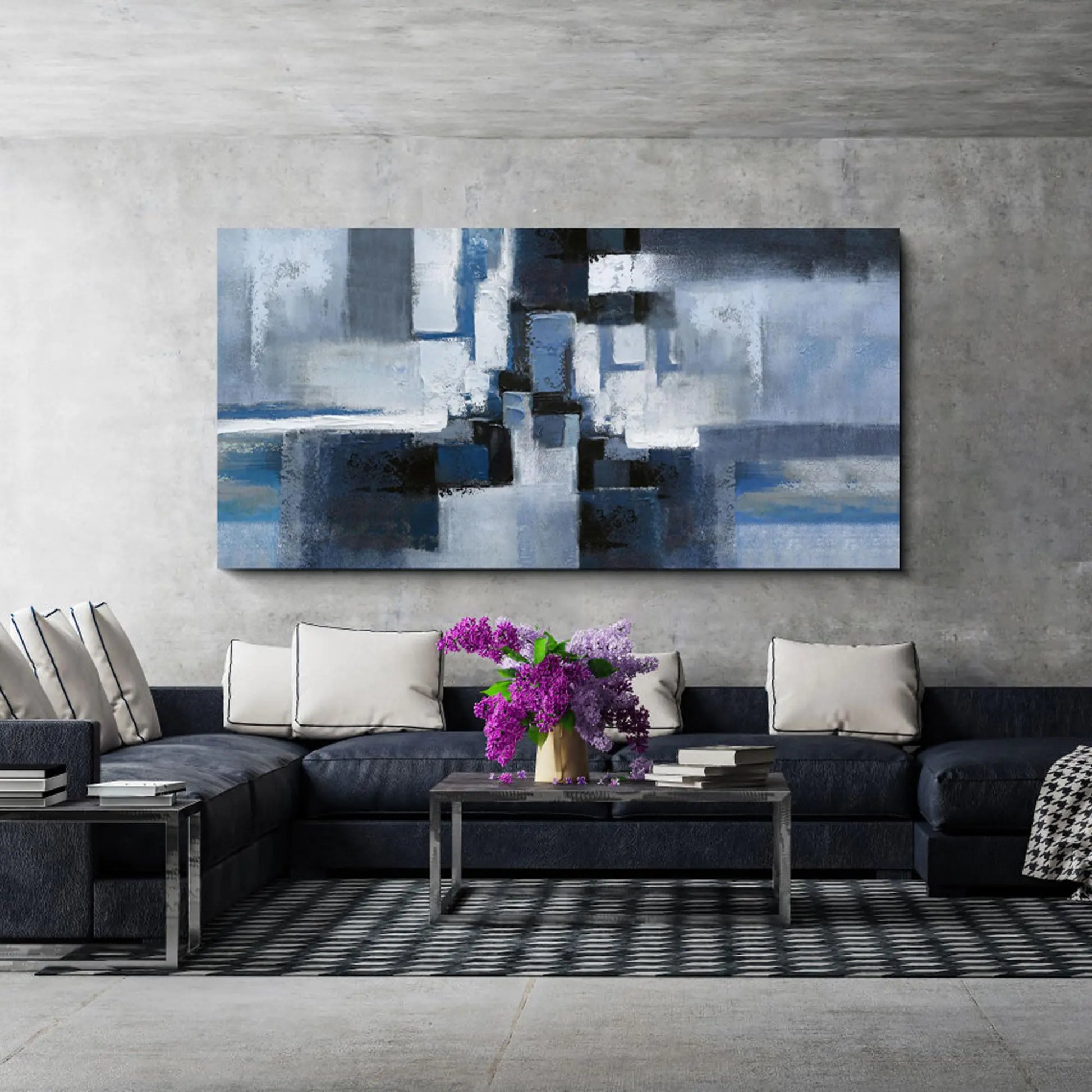 Modern Blue & Gray Aesthetic – A sophisticated color palette for contemporary spaces.
