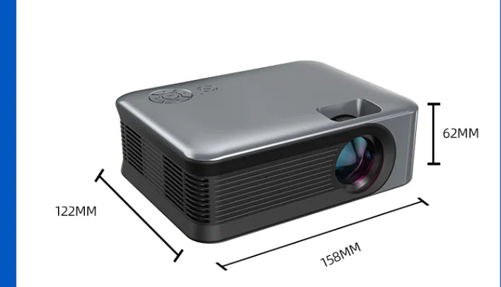 Side view of sleek, black A30C Pro Mini Projector