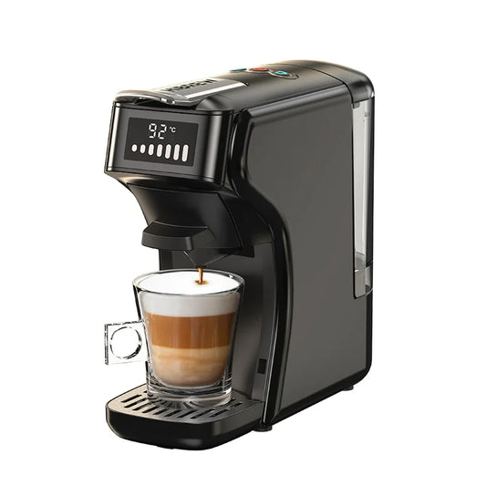 Front view of a modern coffee machine