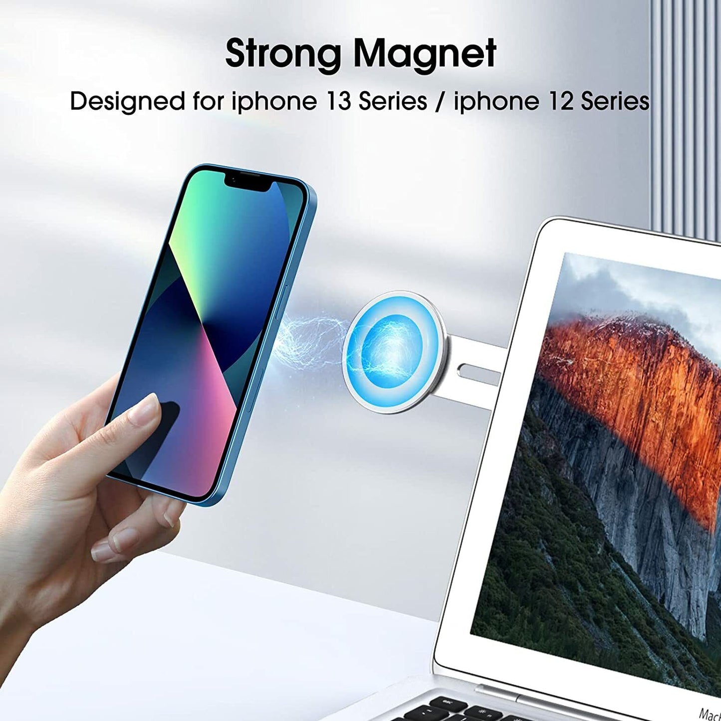 Magnetic Laptop Phone Holder